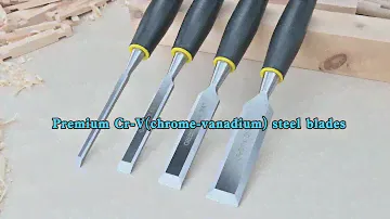 Best Wood Chisel Set for Woodworking, 4pcs Chrome Vanadium Steel Bevel-Edge Bench Chisels