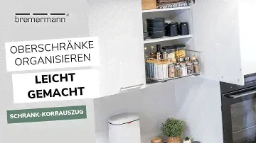 Praktischer Korbauszug für Oberschränke – verschiedene Breiten mit Einlegeboden | bremermann