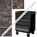 Инструментальная тележка с 247 предметами, 6 ящиков BAHCO (Швеция)