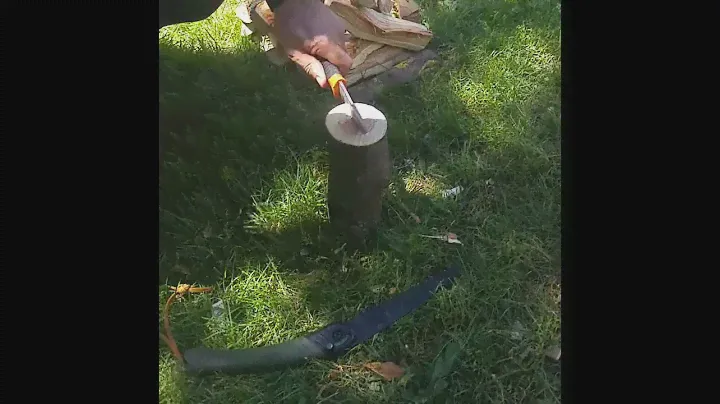 Bahco knife 2449 wood test