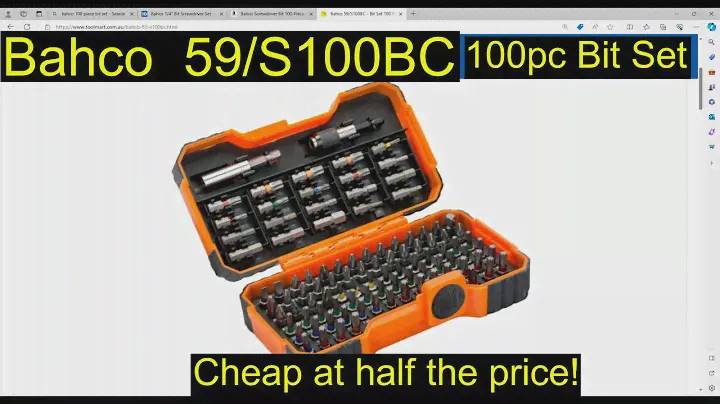 Bahco 59/S100BC 100pc bit set.